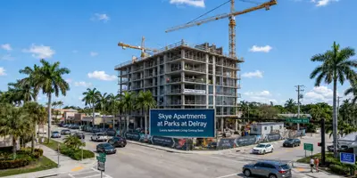 Skye Apartments Tops Out at Parks at Delray: 327 Units